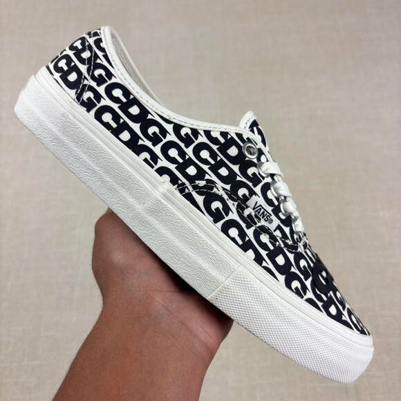 🐼 2018 Vans Authentic x CDG “White Heel Tab” 8W - Picture 1 of 6